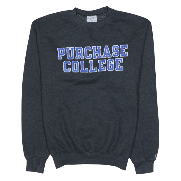 Champion 90's Purchase College Crew Neck Sweatshirt Medium Grey