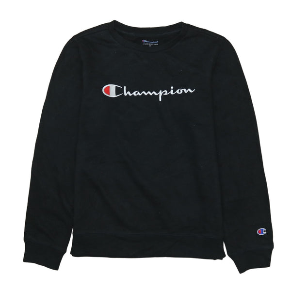 Champion Vintage 90's Spellout Crewneck Sweatshirt Women's XL Black
