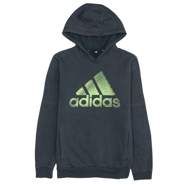 Adidas 90's Black Spellout Pullover Hoodie Men's Small