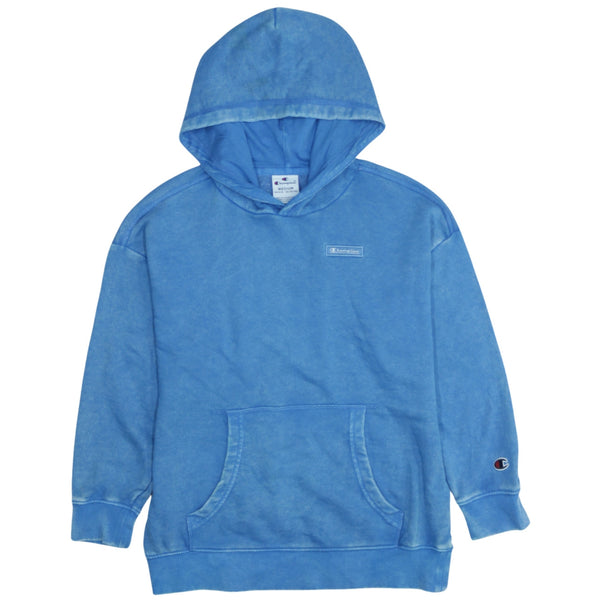 Champion 90's Lightweight Pullover Hoodie Medium Blue
