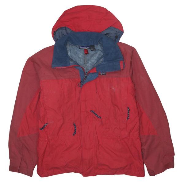 Patagonia Vintage 90's Red Hooded Windbreaker Men's Small