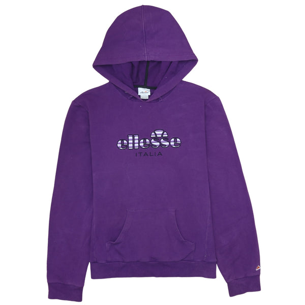 Ellesse Vintage 90's Women's XLarge Purple Spellout Pullover Hoodie