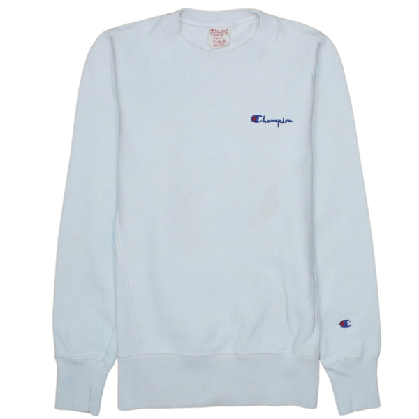 Vintage 90s Champion White Crew Neck Sweatshirt Small Cotton Top