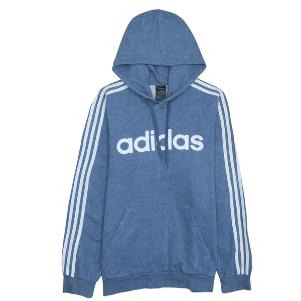 Adidas 90's Spellout Full Zip Up Hoodie Large Blue
