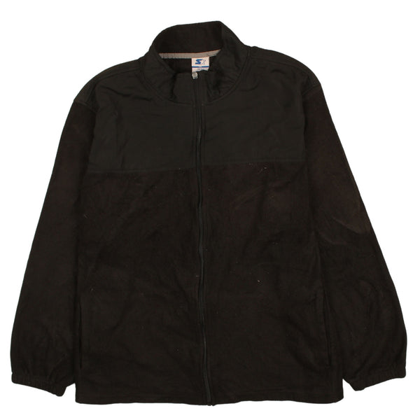 Starter 90's Men's XXLarge Black Fleece Jumper Full Zip Repairable