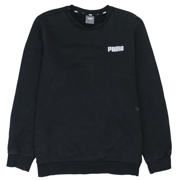 Puma 90's Vintage Lightweight Black Crew Neck Sweatshirt Men's Medium