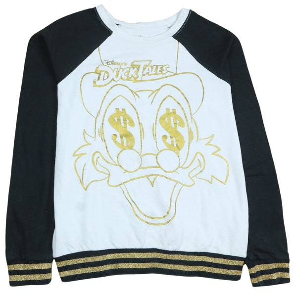 Vintage Disney 90's Duck Tales Sweatshirt Large White Crew Neck