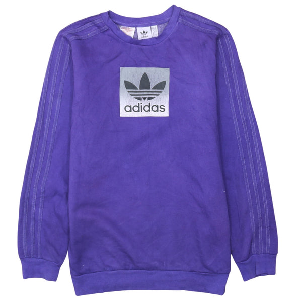 Adidas Vintage 90's Spellout Crew Neck Sweatshirt Women's XLarge Purple