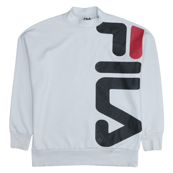 Fila 90's Spellout Crew Neck Sweatshirt Small White