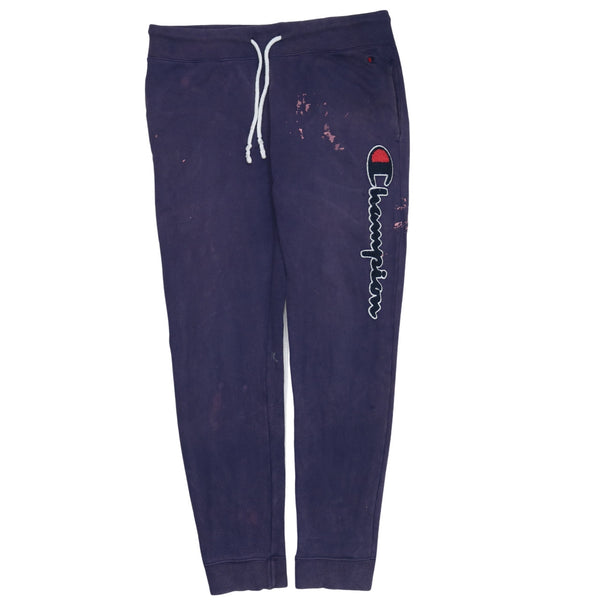 Champion 90's Casual Joggers / Sweatpants Medium Navy Blue