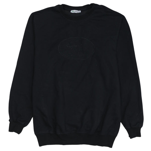 Lacoste 90's Spellout Crew Neck Sweatshirt Medium Black