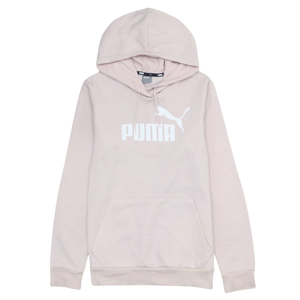 Puma 90's Pink Spellout Pullover Hoodie Medium - Vintage Cotton Comfortable