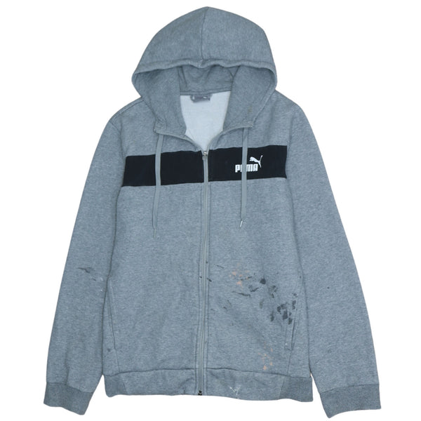 Puma 90's Sportswear Full Zip Up Hoodie Medium Grey