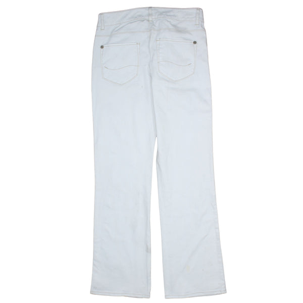 Lee 90's Lightweight Straight Leg Baggy Trousers / Pants 34 White