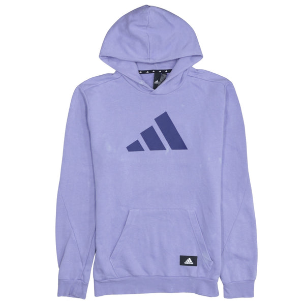 Adidas 90's Spellout Pullover Hoodie Small Purple