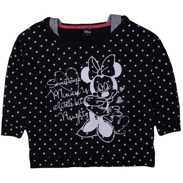 Vintage 90's Disney Mickey Mouse Crew Neck T-Shirt Medium Black