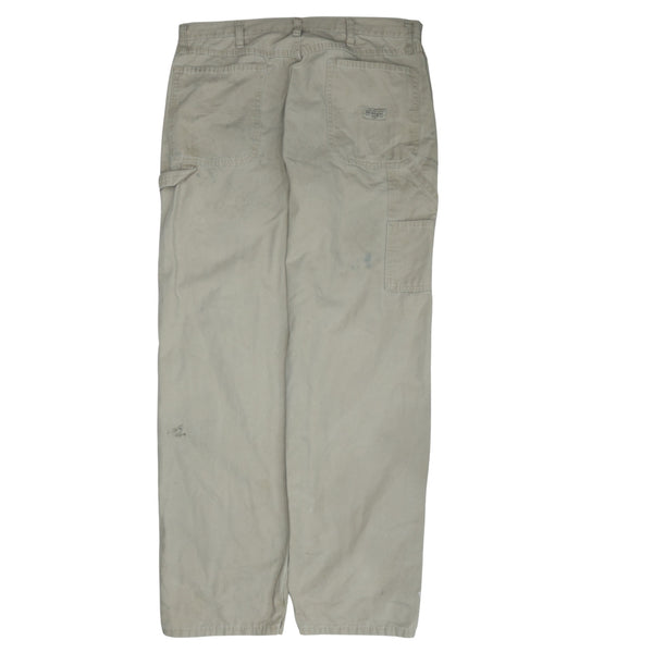 Wrangler 90's Men's Beige Cream Casual Cotton Trousers Pants Sz 36