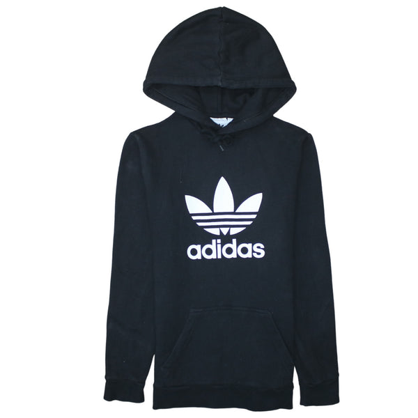 Adidas 90's Spellout Pullover Hoodie XSmall Black