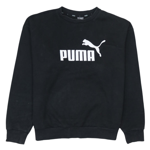 Puma 90's Spellout Crew Neck Sweatshirt Medium Black