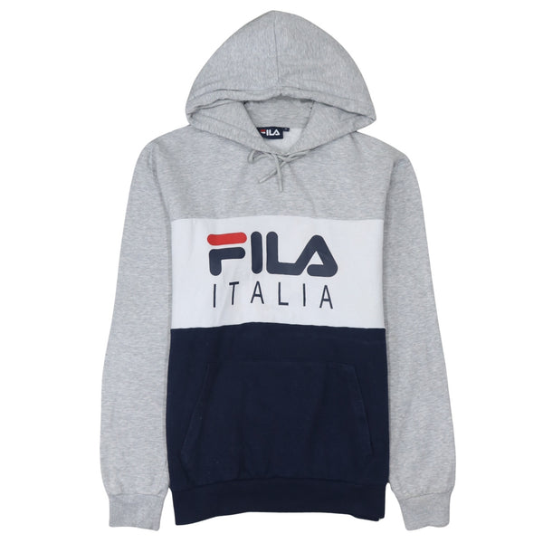 Fila 90's Spellout Pullover Hoodie Medium Grey