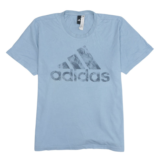 Adidas 90's Spellout Short Sleeves T Shirt XLarge Blue