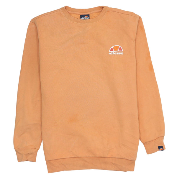 Ellesse 90's Heavyweight Crew Neck Orange Sweatshirt Men's XSmall