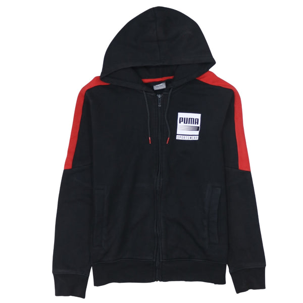 Puma 90's Sportswear Full Zip Up Hoodie Small Black