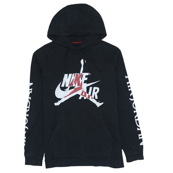 Vintage Jordan 90's Spellout Pullover Hoodie Medium Black Cotton