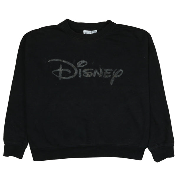 Disney 90s Vintage Spellout Black Sweatshirt Women's Small A+ Quality