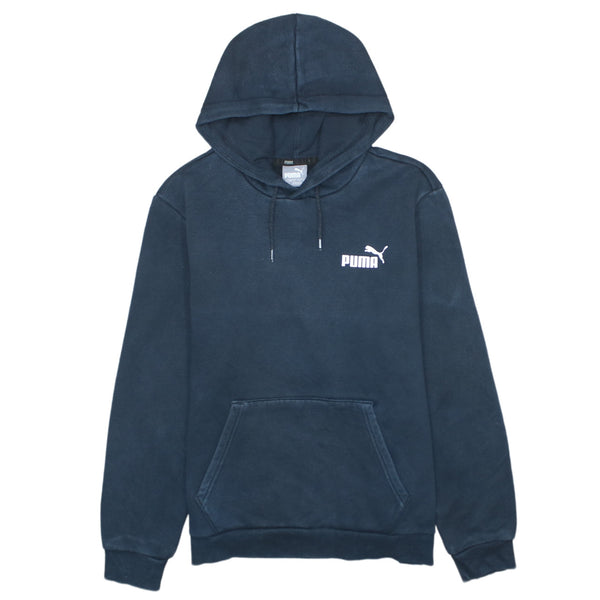 Puma Black 90's Drawstring Pullover Hoodie Small Men's Vintage Style