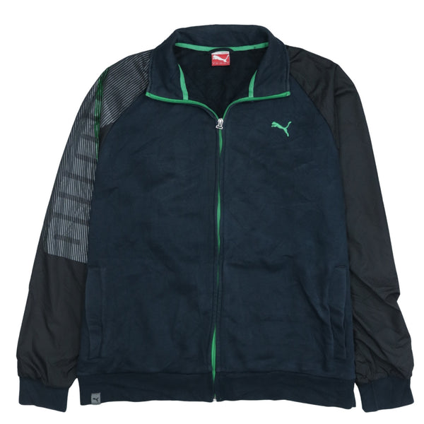 Puma 90's Vintage Lightweight Full Zip Sweatshirt XLarge Navy Blue