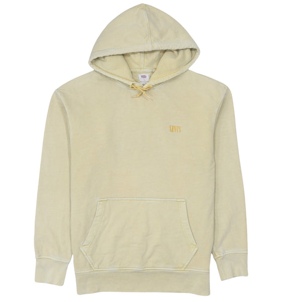 Levi's 90's Drawstring Pockets Pullover Hoodie Medium Yellow