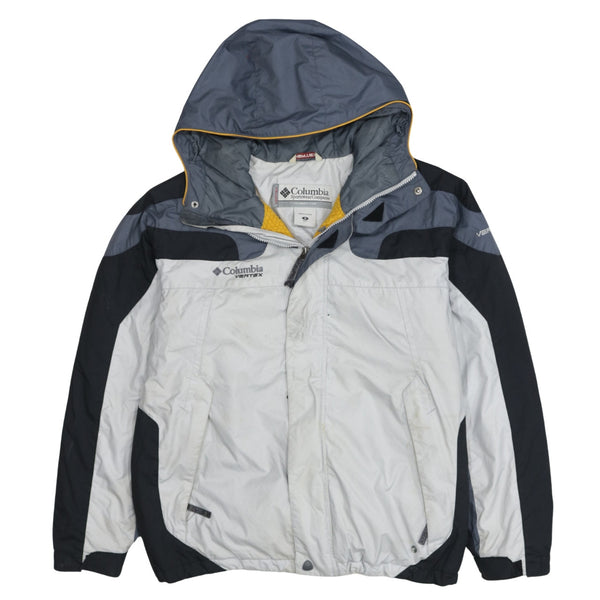 Columbia 90's Hooded Full Zip Up Windbreaker Medium Grey
