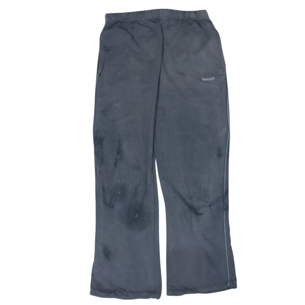 Reebok 90's Elasticated Waistband Drawstrings Straight Leg Baggy Trousers / Pants 28 Grey