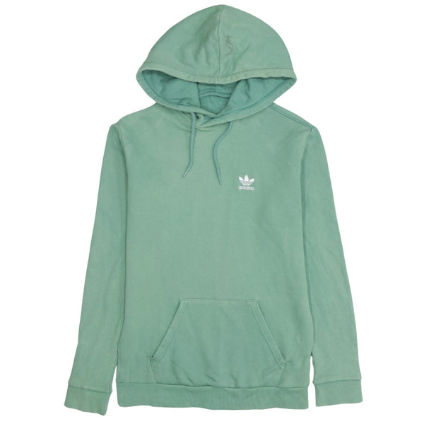 Adidas 90's Drawstring Pockets Pullover Hoodie Small  Green