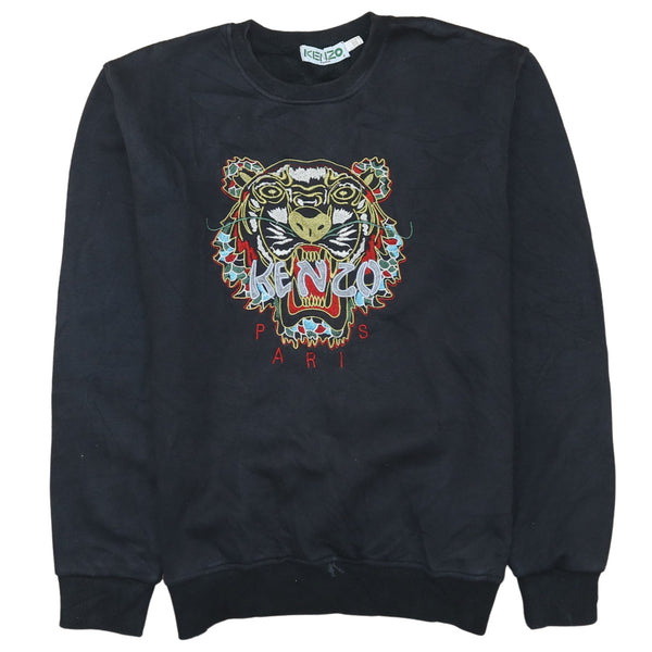 Kenzo 90's Spellout Crew Neck Sweatshirt Small Black