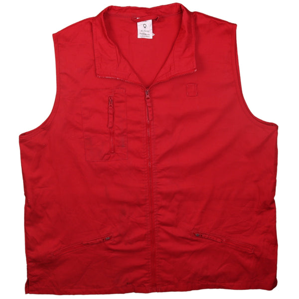 Vintage 90's Active Red Sleeveless Full Zip Gilet Vest Men's XL