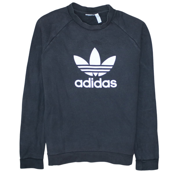 Adidas 90's Spellout Crew Neck Sweatshirt Medium Black