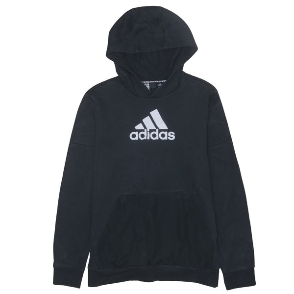 Adidas 90's Black Spellout Pullover Hoodie Women's XL Vintage