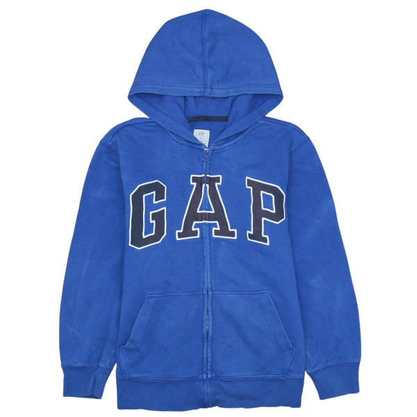 Gap 90's Blue Spellout Full Zip Up Hoodie Women's XLarge