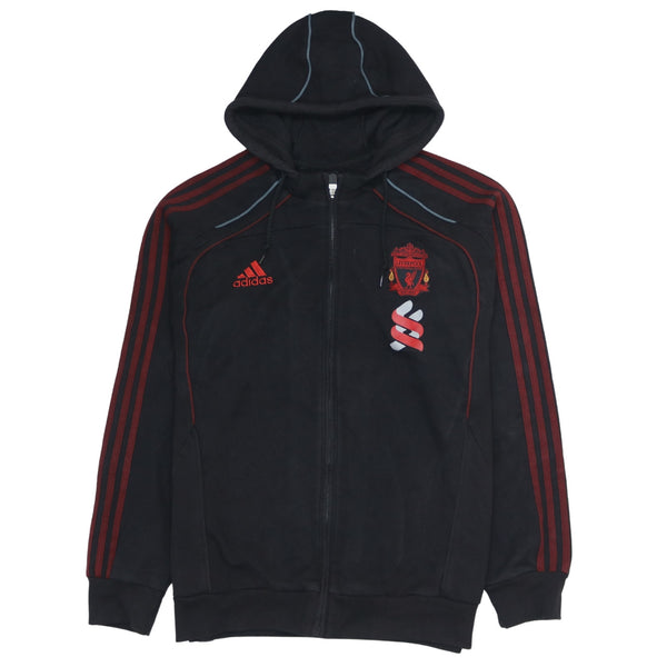 Adidas 90's Liverpool Football Club 1892 Full Zip Up Hoodie Large Black
