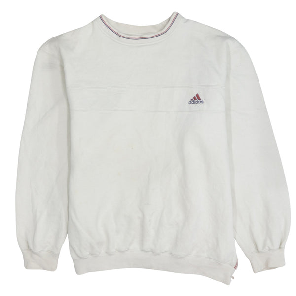 Adidas 90's Lightweight Crew Neck Sweatshirt Large  Beige Cream