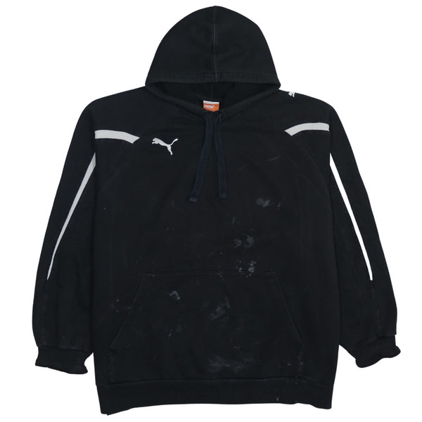 Puma 90's Drawstring Pockets Pullover Hoodie XXLarge (2XL) Black