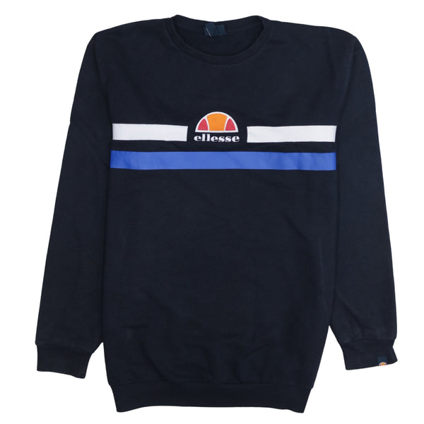 Ellesse 90's Lightweight Crew Neck Sweatshirt Medium Black