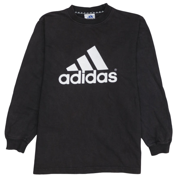 Adidas 90's Spellout Crew Neck Sweatshirt XLarge Black