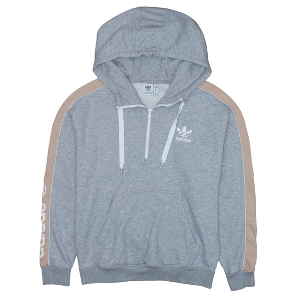 Adidas 90's Drawstring Pockets Pullover Hoodie Medium Grey