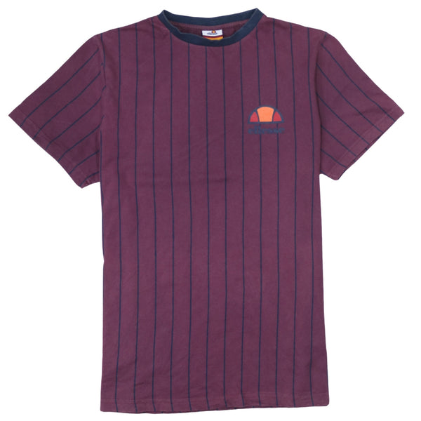 Ellesse 90's Short Sleeves Crew Neck T Shirt Medium Burgundy Red