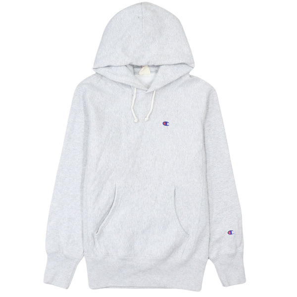 Champion 90's Drawstring Pockets Pullover Hoodie Medium Grey