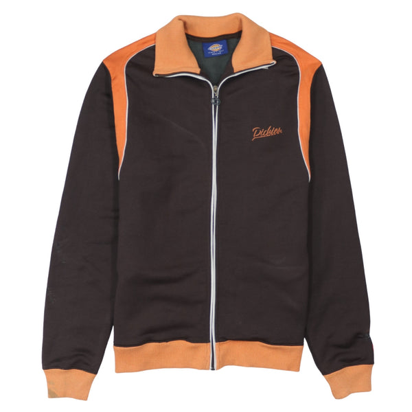 Dickies 90's Lightweight Full Zip Up Sweatshirt Medium Brown