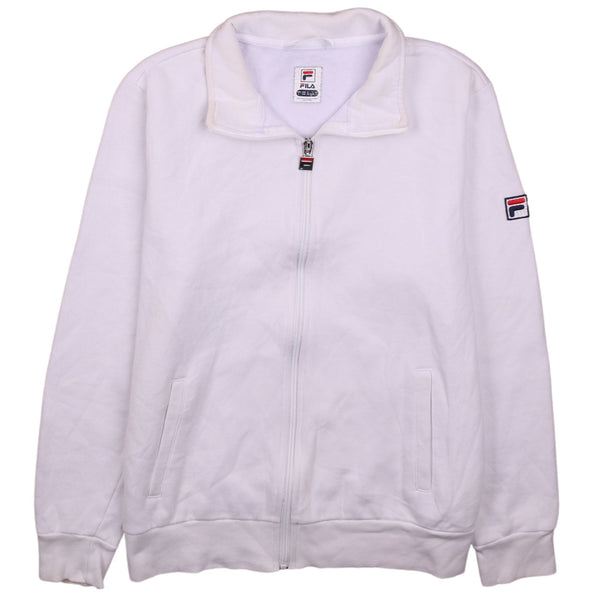 Fila 90's Heavyweight Full Zip Up Sweatshirt Large White